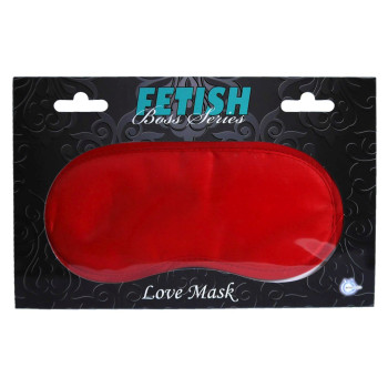 Атласная маска Boss Series Fetish - Love Mask Red, BS6100026