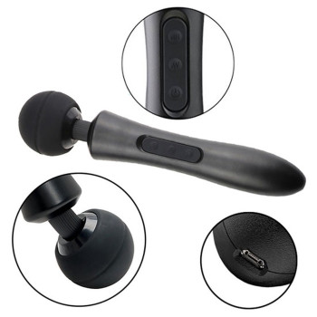 Вибромассажер Boss Series - Massager Ultra Powerful Big USB Black 20 Function, BS2200010