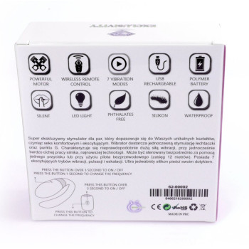 Вибромассажер для пар с пультом ДУ - Boss Series V-Vibe Purple USB 7 Function, BS6200002