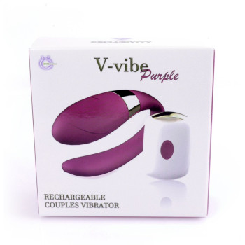 Вибромассажер для пар с пультом ДУ - Boss Series V-Vibe Purple USB 7 Function, BS6200002