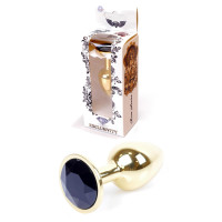 Анальний затор Boss Series - Jewellery Gold PLUG Black S, BS6400020