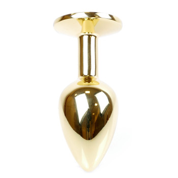 Анальний затор Boss Series - Jewellery Gold PLUG Black S, BS6400020