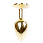 Анальний затор Boss Series - Jewellery Gold PLUG Black S, BS6400020