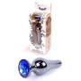 Анальний затор Boss Series - Jewellery Dark Silver BUTT PLUG Blue, BS6400059