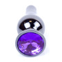 Анальная пробка Boss Series - Jewellery Dark Silver BUTT PLUG Purple, BS6400061