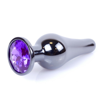 Анальная пробка Boss Series - Jewellery Dark Silver BUTT PLUG Purple, BS6400061