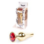Анальний затор Boss Series - Jewellery Gold BUTT PLUG Red, BS6400064
