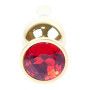 Анальний затор Boss Series - Jewellery Gold BUTT PLUG Red, BS6400064