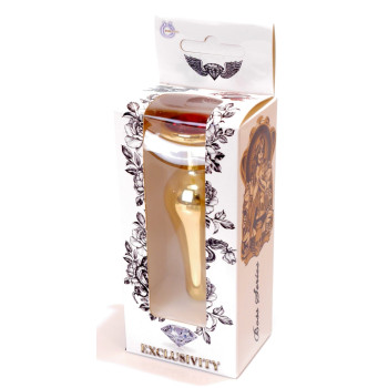 Анальний затор Boss Series - Jewellery Gold BUTT PLUG Red, BS6400064