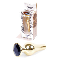 Анальний затор Boss Series - Jewellery Gold BUTT PLUG Black, BS6400065