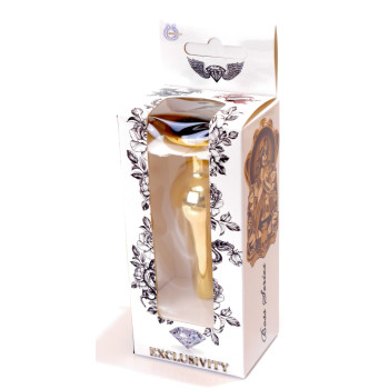 Анальний затор Boss Series - Jewellery Gold BUTT PLUG Black, BS6400065