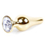Анальная пробка Boss Series - Jewellery Gold BUTT PLUG Clear, BS6400066
