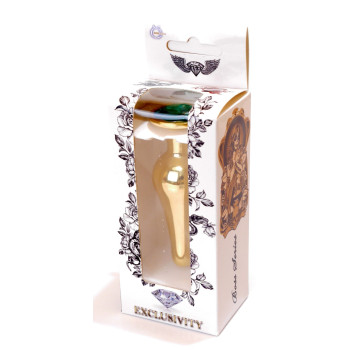 Анальная пробка Boss Series - Jewellery Gold BUTT PLUG Green, BS6400069