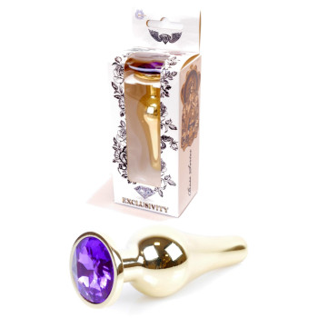 Анальний затор Boss Series - Jewellery Gold BUTT PLUG Purple, BS6400070