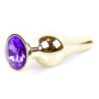 Анальний затор Boss Series - Jewellery Gold BUTT PLUG Purple, BS6400070