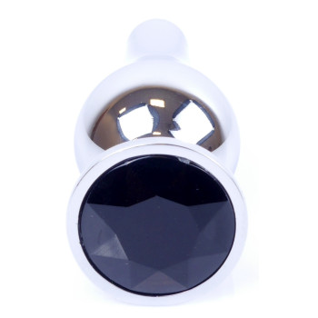 Анальний затор Boss Series - Jewellery Silver BUTT PLUG Black, BS6400074