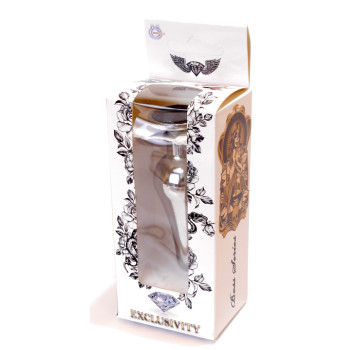 Анальний затор Boss Series - Jewellery Silver BUTT PLUG Black, BS6400074