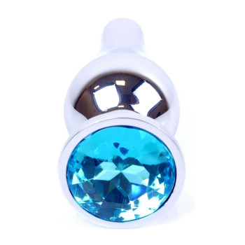 Анальная пробка Boss Series - Jewellery Silver BUTT PLUG Light Blue, BS6400076