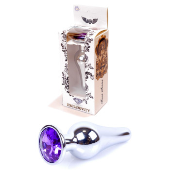Анальний затор Boss Series - Jewellery Silver BUTT PLUG Purple, BS6400079