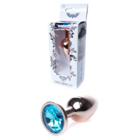 Анальная пробка Boss Series - Jewellery Red Gold PLUG Light Blue S, BS6400113