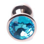 Анальная пробка Boss Series - Jewellery Red Gold PLUG Light Blue S, BS6400113