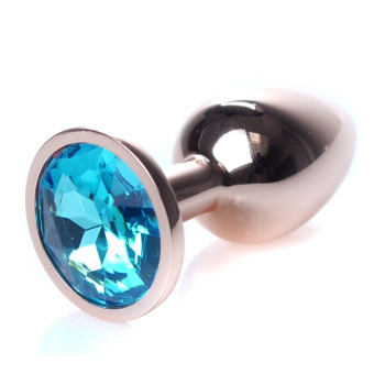 Анальная пробка Boss Series - Jewellery Red Gold PLUG Light Blue S, BS6400113