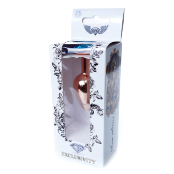 Анальная пробка Boss Series - Jewellery Red Gold PLUG Light Blue S, BS6400113