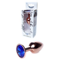 Анальний затор Boss Series - Jewellery Red Gold PLUG Dark Blue S, BS6400114