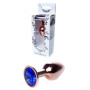 Анальний затор Boss Series - Jewellery Red Gold PLUG Dark Blue S, BS6400114