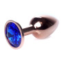 Анальний затор Boss Series - Jewellery Red Gold PLUG Dark Blue S, BS6400114