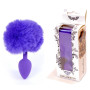 Анальна пробка (розмір S) з хвостом Boss Series - Silicon PLUG Bunny Tail Purple, BS6400101