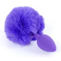 Анальна пробка (розмір S) з хвостом Boss Series - Silicon PLUG Bunny Tail Purple, BS6400101