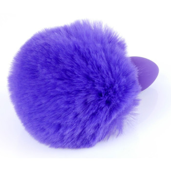 Анальна пробка (розмір S) з хвостом Boss Series - Silicon PLUG Bunny Tail Purple, BS6400101