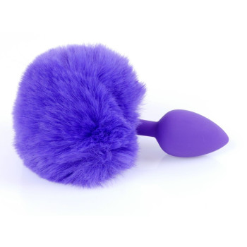Анальна пробка (розмір S) з хвостом Boss Series - Silicon PLUG Bunny Tail Purple, BS6400101