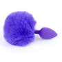 Анальна пробка (розмір S) з хвостом Boss Series - Silicon PLUG Bunny Tail Purple, BS6400101