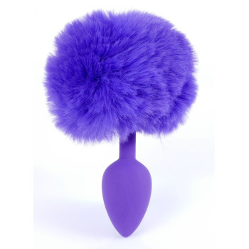 Анальна пробка (розмір S) з хвостом Boss Series - Silicon PLUG Bunny Tail Purple, BS6400101