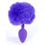 Анальна пробка (розмір S) з хвостом Boss Series - Silicon PLUG Bunny Tail Purple, BS6400101