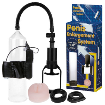 Вакуумна помпа для збільшення пеніса з вібростимуляцією BAILE - Penis Enlargement System 9,8'', BM-010067