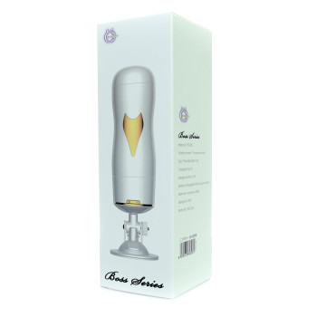 Мастурбатор із двома входами на присосці Boss Series: Vibrating Masturbation Cup White, BS6300055