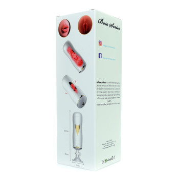 Мастурбатор із двома входами на присосці Boss Series: Vibrating Masturbation Cup White, BS6300055