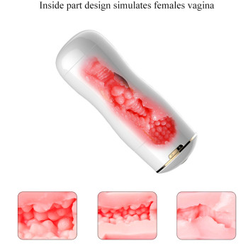 Мастурбатор із двома входами на присосці Boss Series: Vibrating Masturbation Cup White, BS6300055