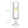 Мастурбатор із двома входами на присосці Boss Series: Vibrating Masturbation Cup White, BS6300055