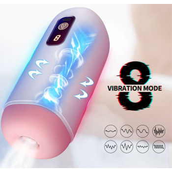 Автоматичний мастурбатор FOX - USB Rechargeable, 8 vibration functions, BS6300068