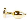 Анальная пробка Boss Series - Jewellery Gold Heart PLUG Dark Blue S, BS6400041