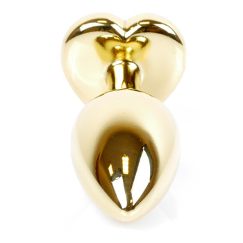 Анальная пробка Boss Series - Jewellery Gold Heart PLUG Dark Blue S, BS6400041