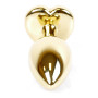 Анальная пробка Boss Series - Jewellery Gold Heart PLUG Dark Blue S, BS6400041
