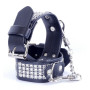 Наручники зі штучної шкіри з кристалами Fetish Boss Series - Handcuffs with cristals Silver, BS3300094