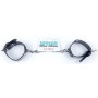 Наручники зі штучної шкіри з кристалами Fetish Boss Series - Handcuffs with cristals Silver, BS3300094