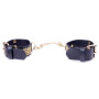 Наручники зі штучної шкіри з кристалами Fetish Boss Series - Handcuffs with cristals Gold, BS3300095