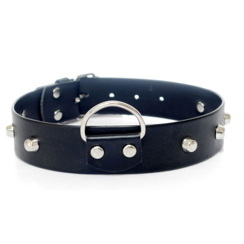 Нашийник зі штучної шкіри з шипами Fetish Boss Series - Collar with studs, BS3300097